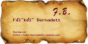 Fükő Bernadett névjegykártya