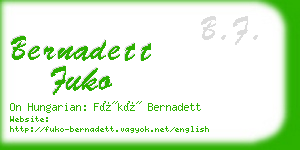 bernadett fuko business card